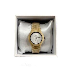 NEW Clyda Horn Acetate Quartz Watch